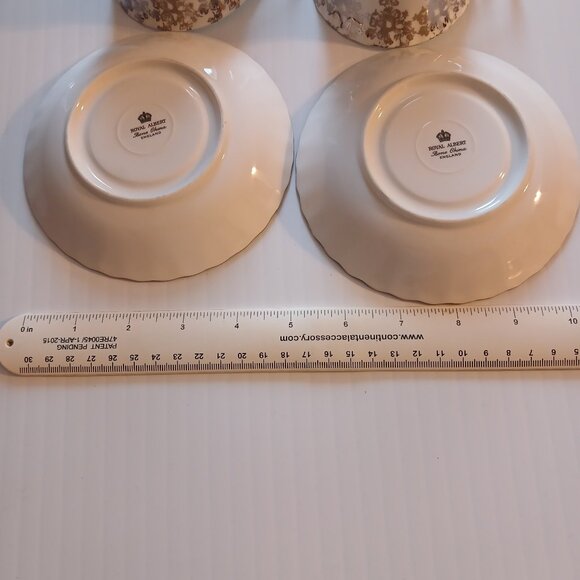 Royal Albert 25th Anniversary Silver Filigree Tea Cup & Saucer Set of 2 - Picture 7 of 11